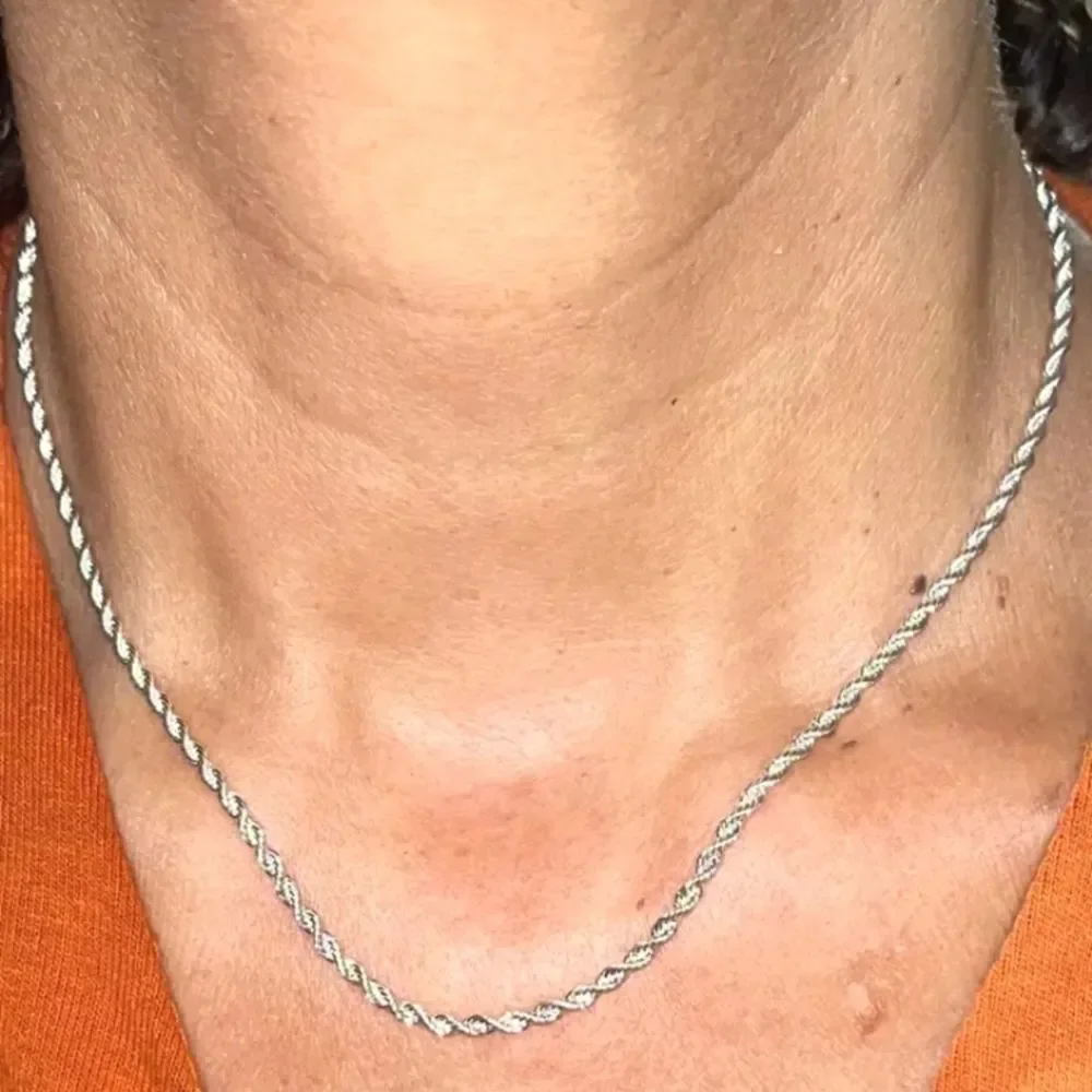 925 silver twist unisex necklace